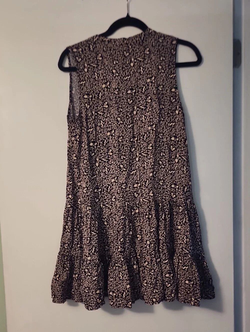 Nine West Black Dress with Cream Floral Print